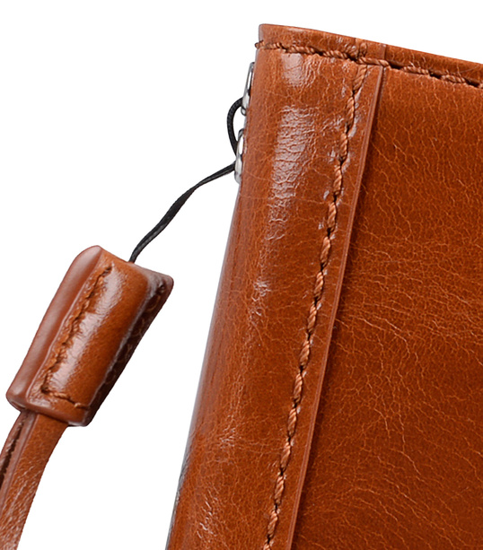 Melkco Premium Genuine Leather Kingston Style Case for Sharp Aquos Zeta (SH-01H) - Brown Wax