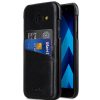 Melkco Mini PU Card Slot Snap Cover (Dual Card slots) for SAMSUNG GALAXY A3 (2017) - Black PU