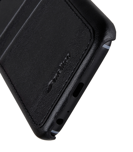 Melkco Mini PU Card Slot Snap Cover (Dual Card slots) for SAMSUNG GALAXY A3 (2017) - Black PU