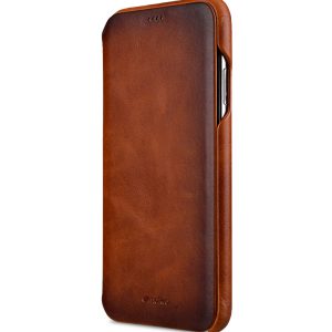 Melkco Elite Series Premium Leather Face Cover Back Slot Case for Apple iPhone XS Max (6.5") - ( Tan )