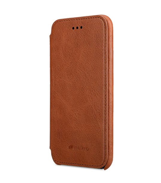 Melkco Elite Series Waxfall Pattern Premium Leather Coaming Facecover Back Slot Case for Apple iPhone 7 / 8 (4.7") - (Tan WF)
