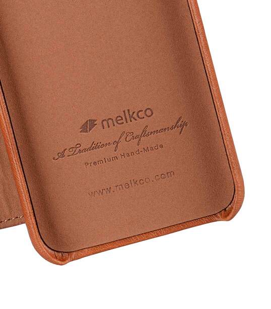 Melkco Elite Series Waxfall Pattern Premium Leather Coaming Facecover Back Slot Case for Apple iPhone 7 / 8 (4.7") - (Tan WF)
