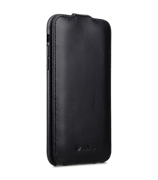 Melkco Elite Series Waxfall Pattern Premium Leather Coaming Jacka Pocket Case for Apple iPhone XR - (Black WF)