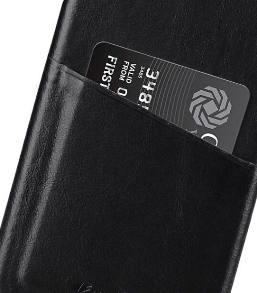 Melkco Premium Leather Coaming Pocket Case for Apple iPhone XS Max - (Black WF)