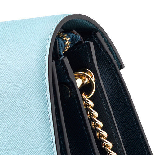 Melkco Fashion Accordion Series Mini Turnlock Flapover Crossbody Bag(Dark Blue)