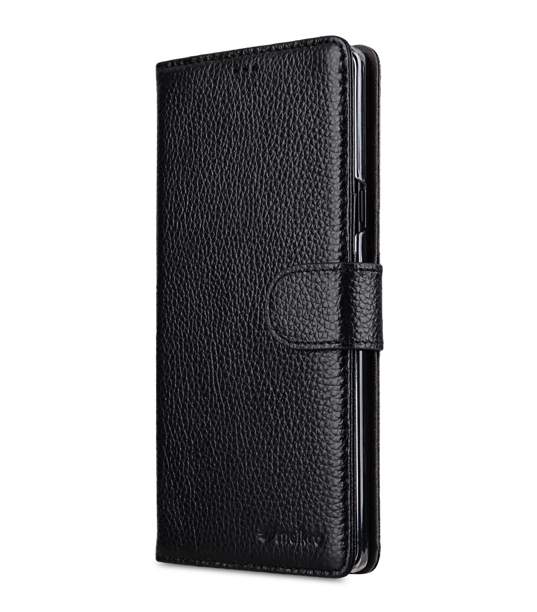 Melkco Lai Chee Pattern Premium Leather Wallet Book ID Slot Type Case for Samsung Galaxy Note 9 - ( Black LC )