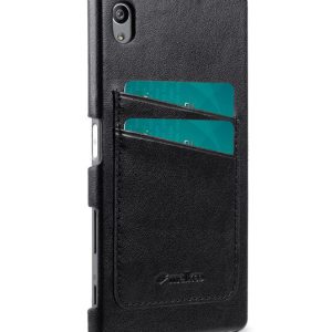 Melkco Mini PU card slot back cover for Sony Xperia Z5 – (Dual card slots) – Black PU