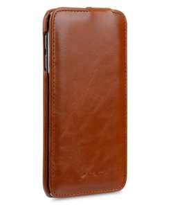 Melkco Mini PU Cases Jacka Type for Samsung Galaxy S6 Edge - Brown PU