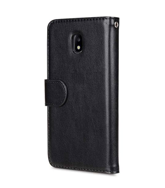 Melkco Mini PU Cases Wallet Book Clear Type for Samsung Galaxy J3 (2017) - Black PU