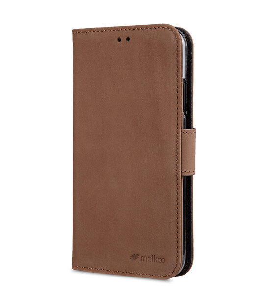 Melkco Premium Leather Case for Apple iPhone XR - Wallet Book ID Slot Type (Classic Vintage Brown)