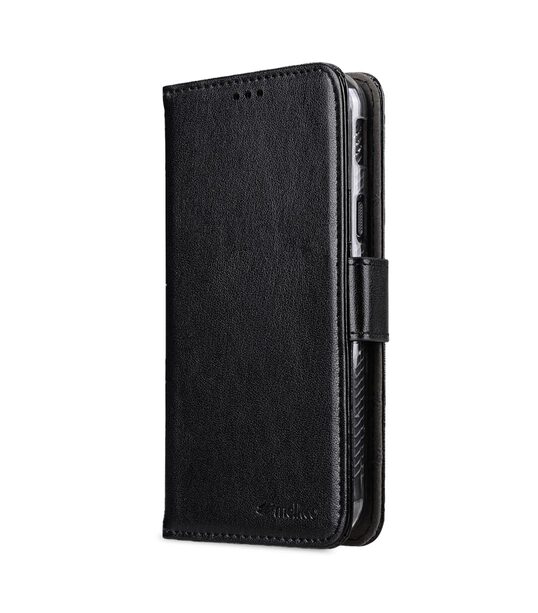 Melkco PU Leather Case for Samsung Galaxy Xcover 4 - Wallet Book Clear Type (Black PU)