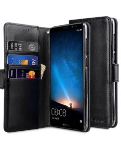 Melkco PU Leather Wallet Book Clear Type Case for Huawei Mate 10 Lite - (Black)