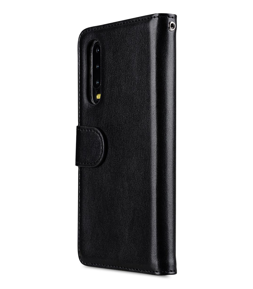 Melkco Wallet Book Series PU Leather Wallet Book Clear Type Case for Huawei P30 - ( Black )