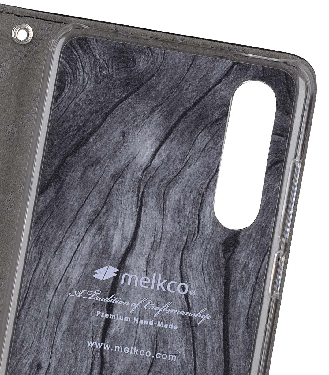 Melkco Wallet Book Series PU Leather Wallet Book Clear Type Case for Huawei P30 - ( Black )
