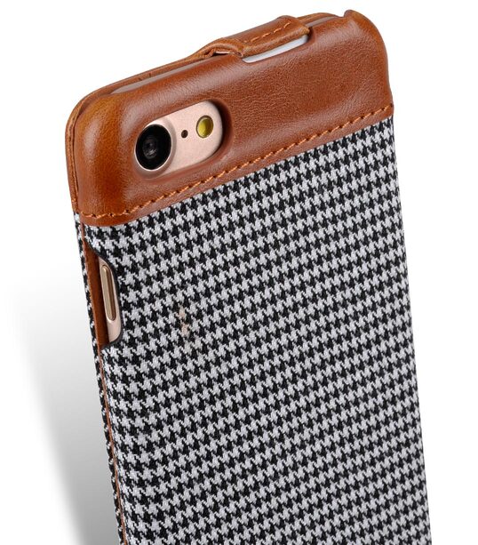 PU Leather Holmes Series Tobacco Jacka Type Case for Apple iPhone 7 / 8 (4.7") - (Grey / Brown)